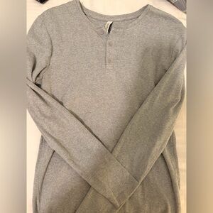 Frank & Oak Heather Gray Long Sleeve Tee